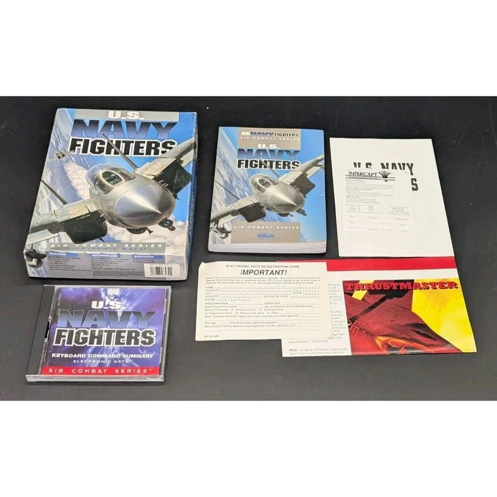 U.S. Navy Fighters PC Game in Original **RARE** Big Box